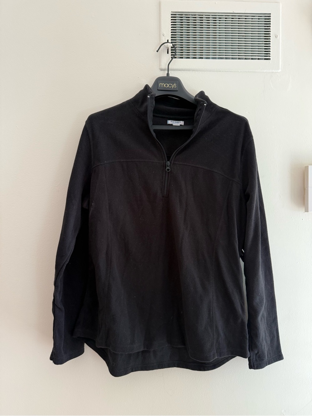 Old Navy Black Quarter-Zip Fleece Pullover Sweater